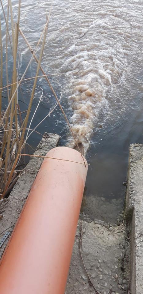 11.03.2019 ape uzate poluate deversate în râul Argeș localitatea Mihăilești sat Drăgănescu județul Giurgiu 