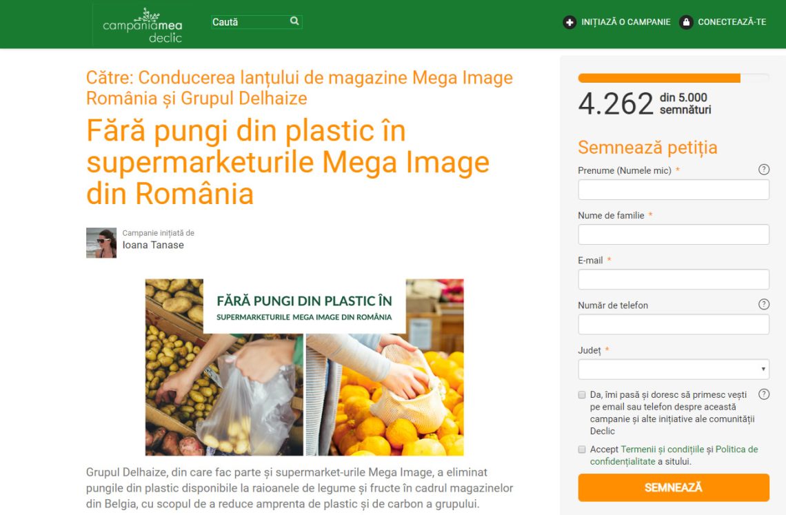 Semnează petiția și nu te va mai întreba la MEGA: „Pungă doriți?”, așa au făcut în Belgia!