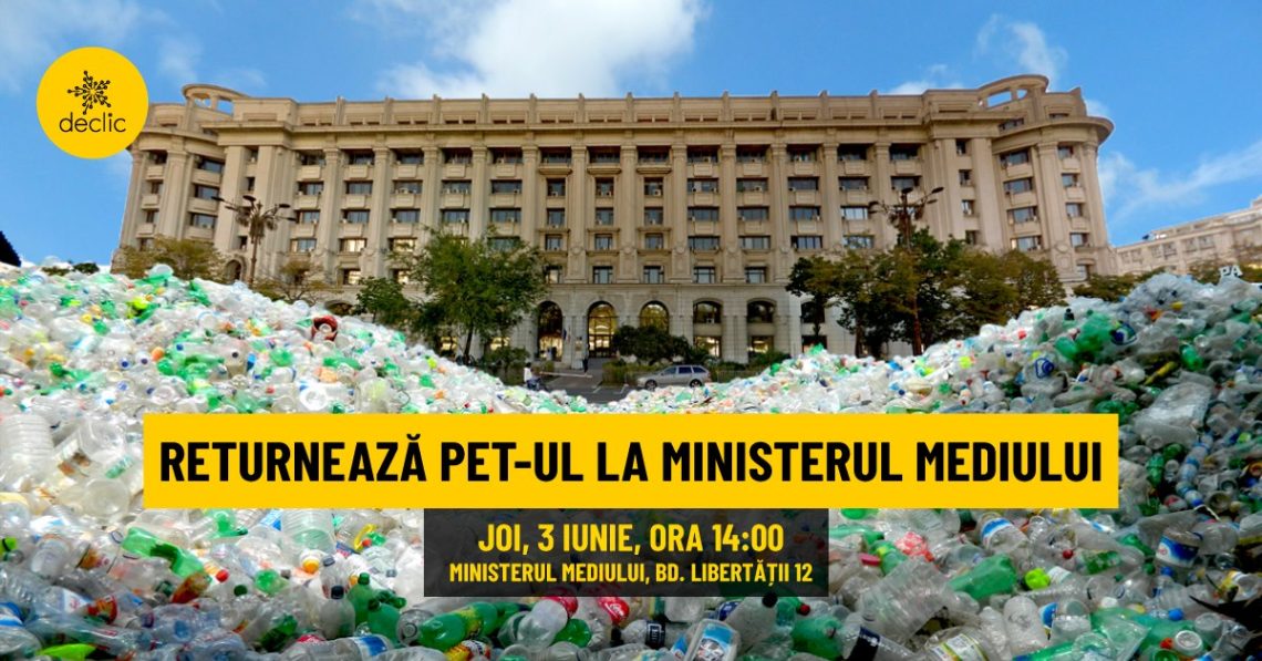 Tánczos Barna va putea înota pe 3 iunie într-o piscină plină cu PET-uri, chiar în fața Ministerului Mediului. „Colacul de salvare”, Sistemul Garanție-Returnare!