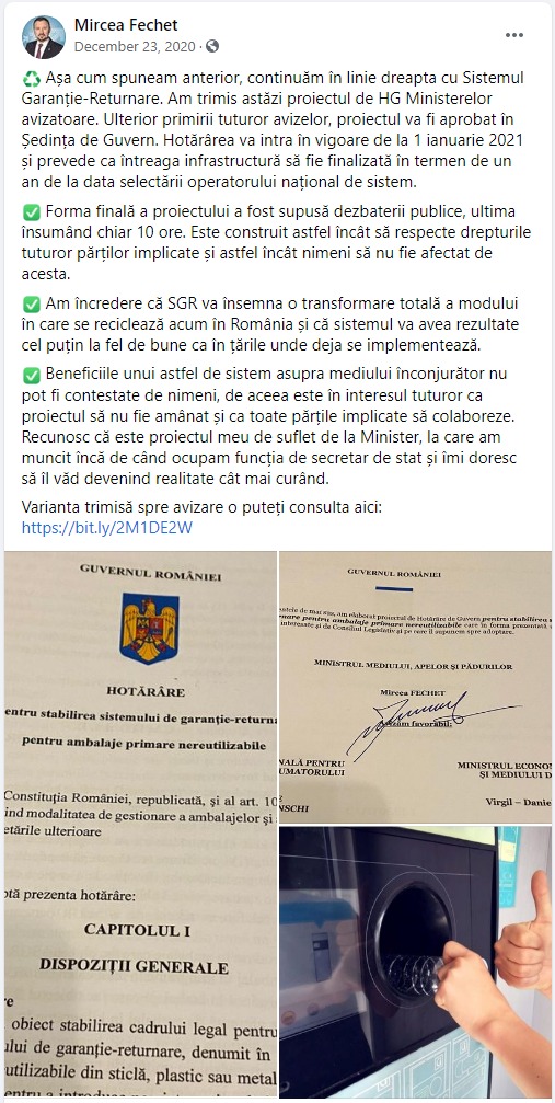 Mircea Fechet avizare interministeriala HG SGR 23 decembrie 2021